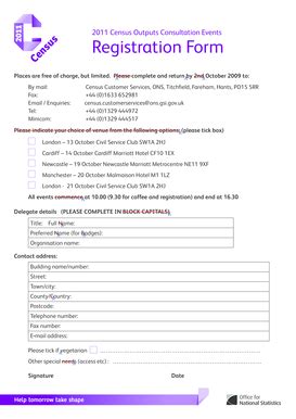 Fillable Online ons gov Event registration form (Pdf 458Kb) - ons gov ...