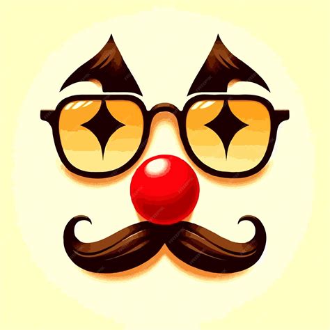 Funny cartoon face or emoji for jokes day | Premium AI-generated vector