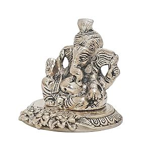 Buy INTERNATIONAL GIFT® Silver Plated Pagdi Ganesh God Idol Statue ...