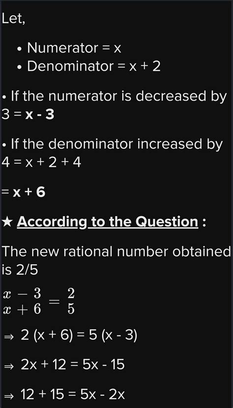 The denominator of a rational number is greater than its numerator by 2 ...