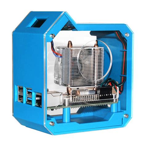 PI4B Mini Tower Acce Desktop Case with ICE Tower Cooler and 0.96 inch ...