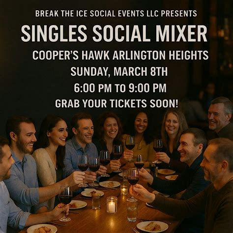 Singles Social Mixer Arlington Heights, IL Coopers Hawk, Cooper's Hawk ...