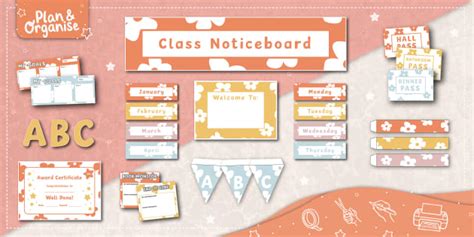 Classroom Display Pack | Retro Floral (teacher made)