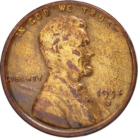 One Cent 1934 Wheat Penny, Coin from United States - Online Coin Club