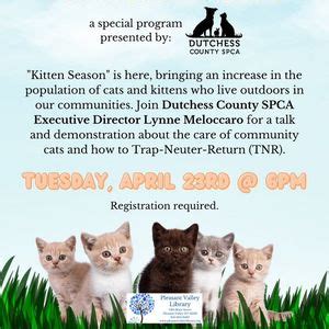 Caring for Community Cats w/ Dutchess County SPCA, Pleasant Valley Free ...