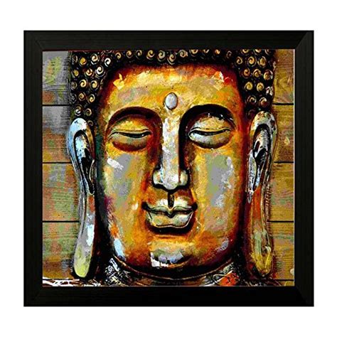 Pintura 'Religious Buddha Designer' Framed Painting (Wood, 35.56 cm x 2 ...