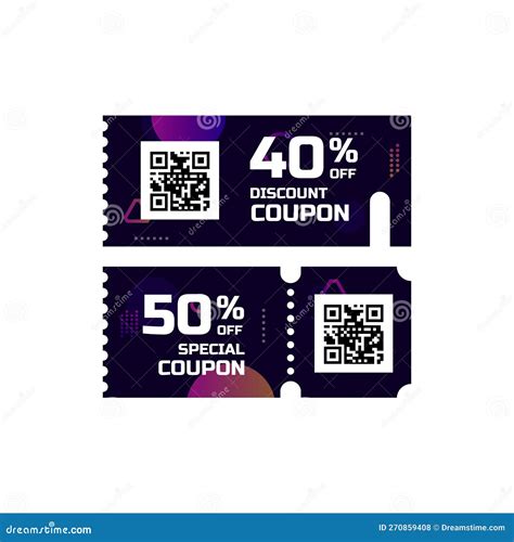 Modern Coupon Template with Colorful Abstract Design Stock Vector ...