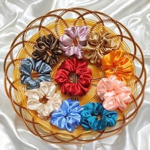 Dvabeautyshop scrunchies for Women, Pack of 10, Satin Scrunchies ...