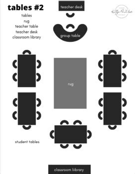 Classroom Layout Setup Design Ideas Templates *Table Pack* by KatlynMitchum