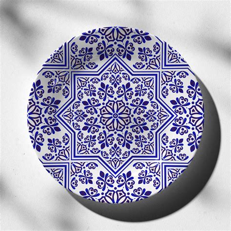 Floral seamless Moroccan Blue Pottery: Buy Premium Quality Decorative ...