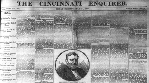 Ulysses S. Grant dies: Enquirer historic front pages from July 24