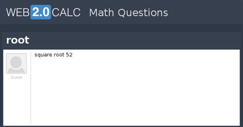 View question - root