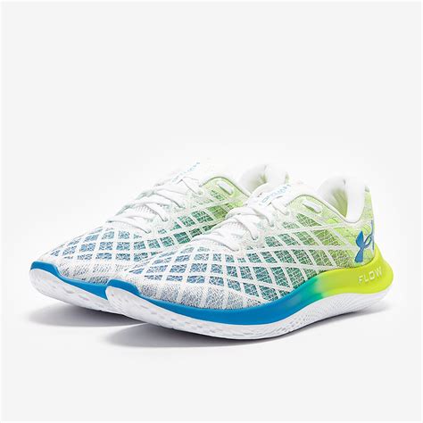 Under Armour FLOW Velociti Wind 2 - White/High-Vis Yellow/Cruise Blue ...