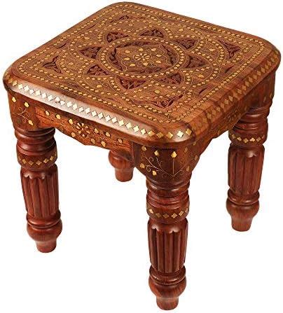 AMAZE SHOPPEE Wooden Beautiful Handmade Stool For Sitting Living Room ...