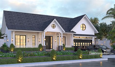 Mr. RHT 1376 American Classic House 1 Floor Design - Kalimantan Selatan ...