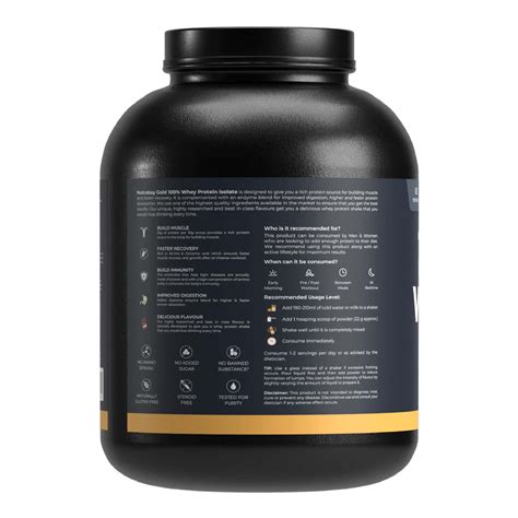 Buy NUTRABAY GOLD 100% WHEY PROTEIN ISOLATE RICH CHOCOLATE CREME - 2KG ...