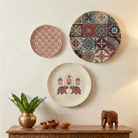 Jaipur Wall Decor Plate, Set of 3, Art Plate Set – Dessine Art