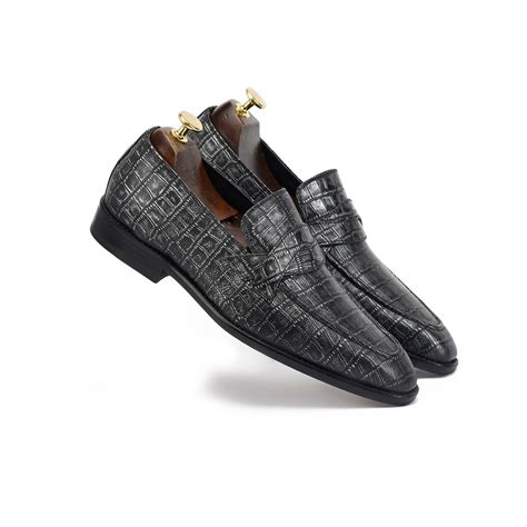 Zurich Croco Gray – Vantier Shoes