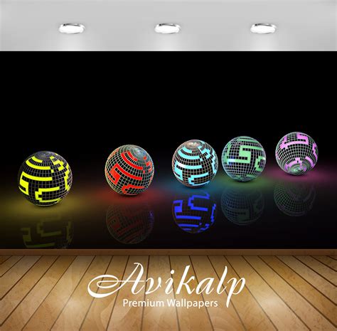 Avikalp Exclusive Awi3571 Colorful Disco Balls On The Ground Full HD W ...