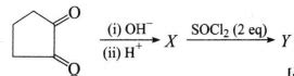In the following sequence of reaction, find the product Y.