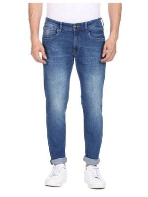 Buy U.S. POLO ASSN. Men Blue Slim Fit Stone Wash Jeans (28) Online