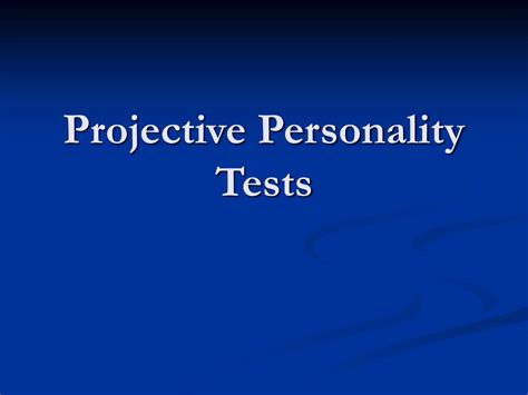 Projective Tests 的图像结果