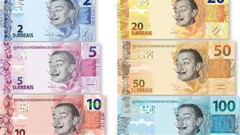 La cara de Dalí en una moneda de protesta en Brasil