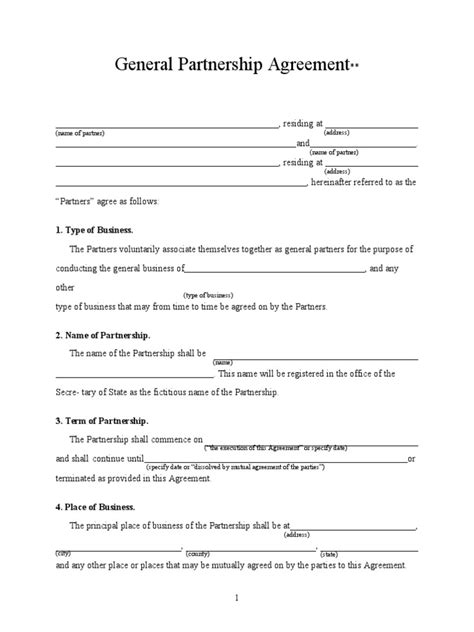 General Partnership Resolution 的图像结果