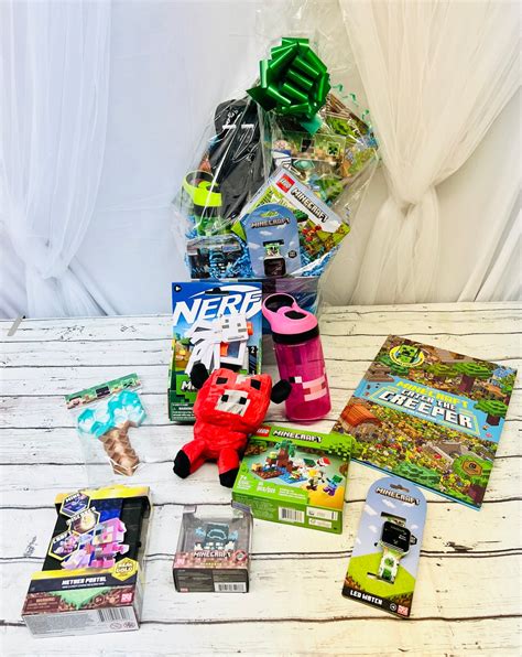 9 Piece Minecraft Gift Basket for Kids Minecraft Toys Minecraft Plush ...