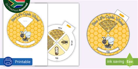 Save the Bees Life Cycle Wheel Cut Out (teacher made)