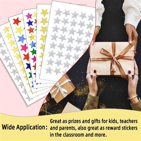 Buy 3000 Count Foil Star Stickers for Kids Reward 60 Sheets Small Self ...