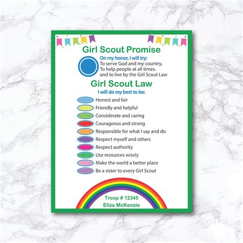 Girl Scout Law Printable