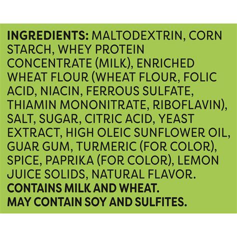 Knorr Sauce Mix, Hollandaise-Ingredients