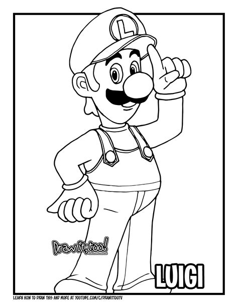 Super Mario Luigi Coloring Pages at sascommissionblog Blog