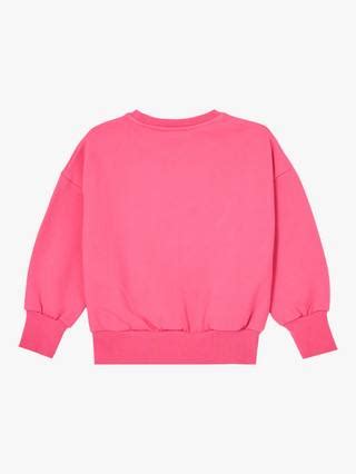 Angel & Rocket Kids' Cotton Rich Sequin Heart Sweatshirt, Pink
