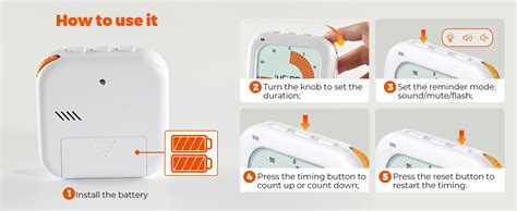 EooCoo Visual Timer Digital, 60-Minute Countdown Rotation Timer for ...