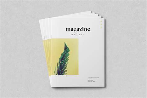 Stacked Minimal Magazine Cover Mockup PSD | ZippyPixels