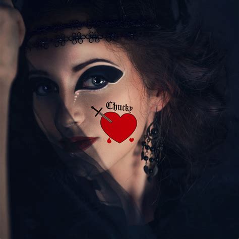 Buy Bride of Chucky Heart Temporary Tattoos, 7-Pack Chucky Heart Tattoo ...
