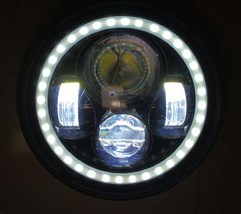 Buy Hard Knit Tarsier 50W 7" H4 LED Headlight for Royal Enfield Bullet ...