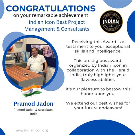 PRAMOD JADON and ASSOCIATES has bagged Indian Icon Best Project ...