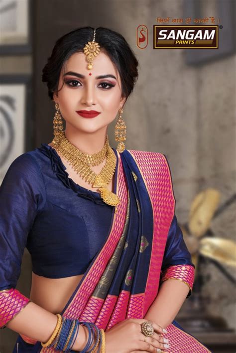 Sangam Presents Sanskruti Crystal Silk Sarees