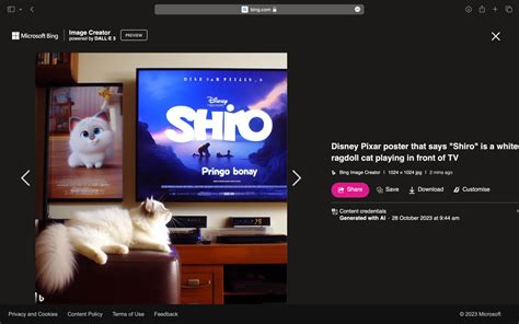 Bing Image Creator Pixar 的图像结果