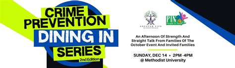 Crime Prevention Dining IN Series - 2nd Edition, Methodist University ...