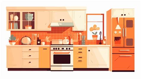 A kitchen with a stove oven and a window | Premium AI-generated vector