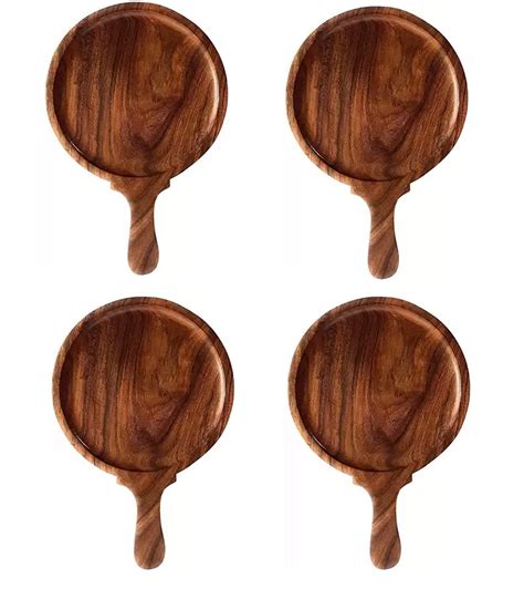 Buy Sk handicrafts Pizza BAT Wooden Pizza Platter Pan Bat Snack Serving ...