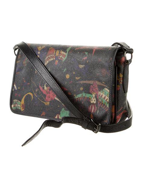 Piero Guidi Coated Canvas Crossbody Bag - Black Crossbody Bags ...