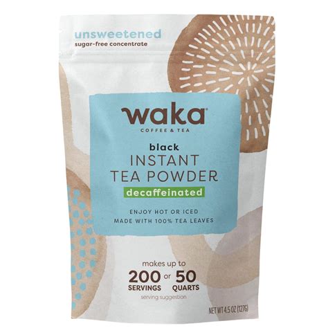 Amazon.com : Waka Instant Black Tea Mix Pouch, Decaffeinated - 100% Tea Leaves, No Additives ...