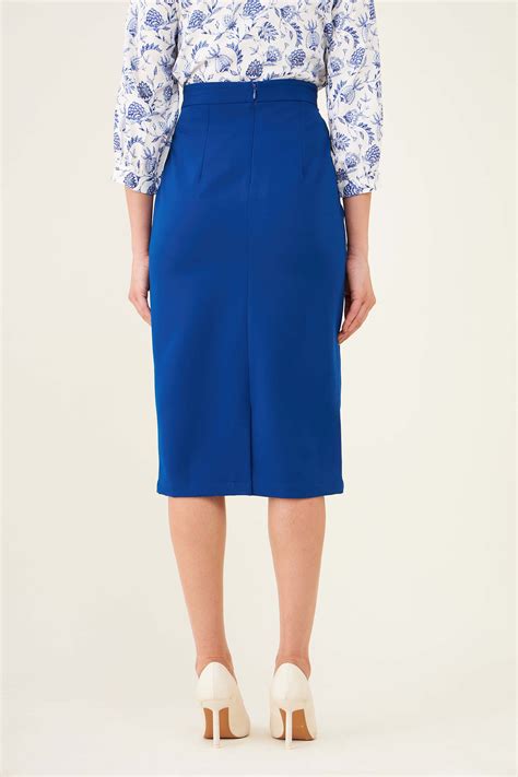 Buy Ardor Longline Pencil Skirt - Blue Color | Skirts for Women | SALT ...