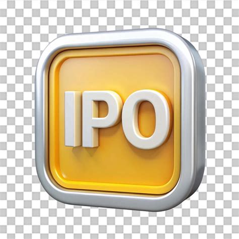 3d render of ipo icon isolated on transparent background | Premium AI ...