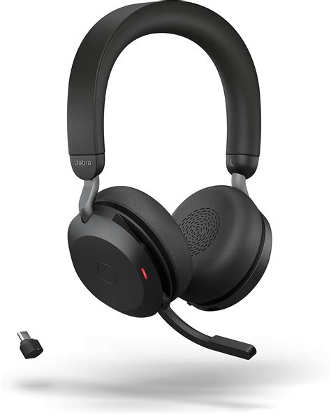 Jabra Evolve2 75 PC Wireless On Ear Headset with 8-Mic Technology ...